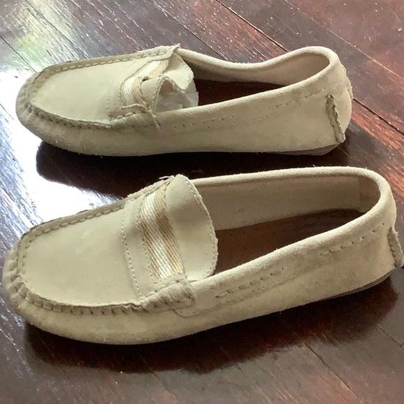 Zara kids cream nubuck suede slip on loafers, size 3.5 - Picture 4 of 6